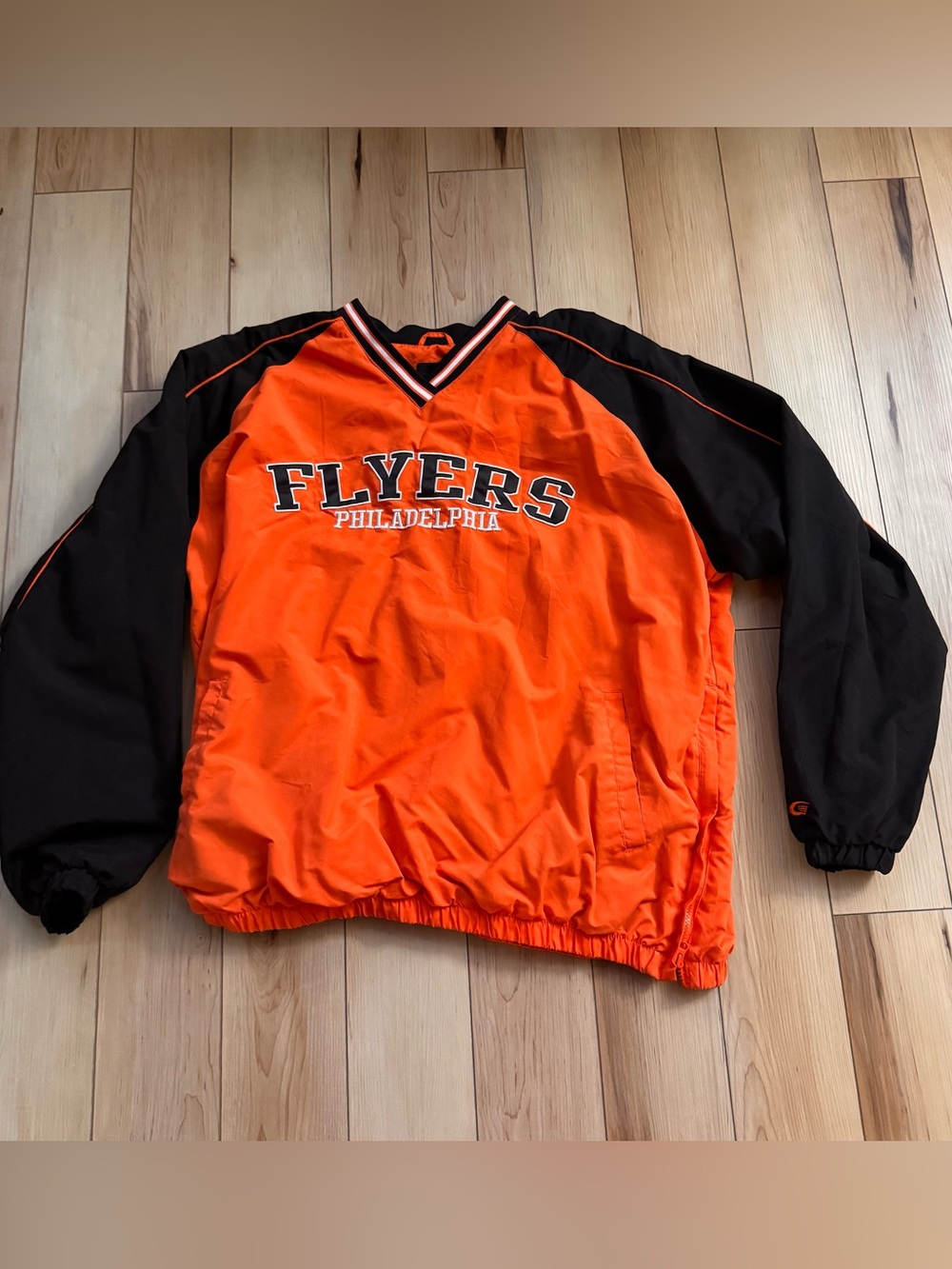 Vintage G-III NHL Philadelphia Flyers Pullover Windbreaker Jacket XXL Orange